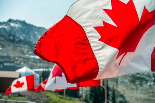 Canada flags