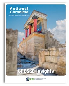 Antitrust Chronicle October I - CRESSE Insights cover