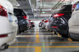 Cars in parking lot