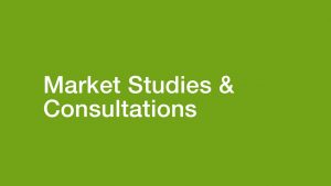 Market Studies & Consultations