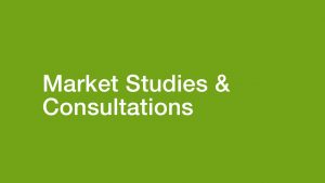 Market Studies & Consultations