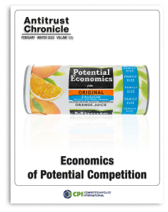 Antitrust Chronicle 2022 - Economics of Potential Competition